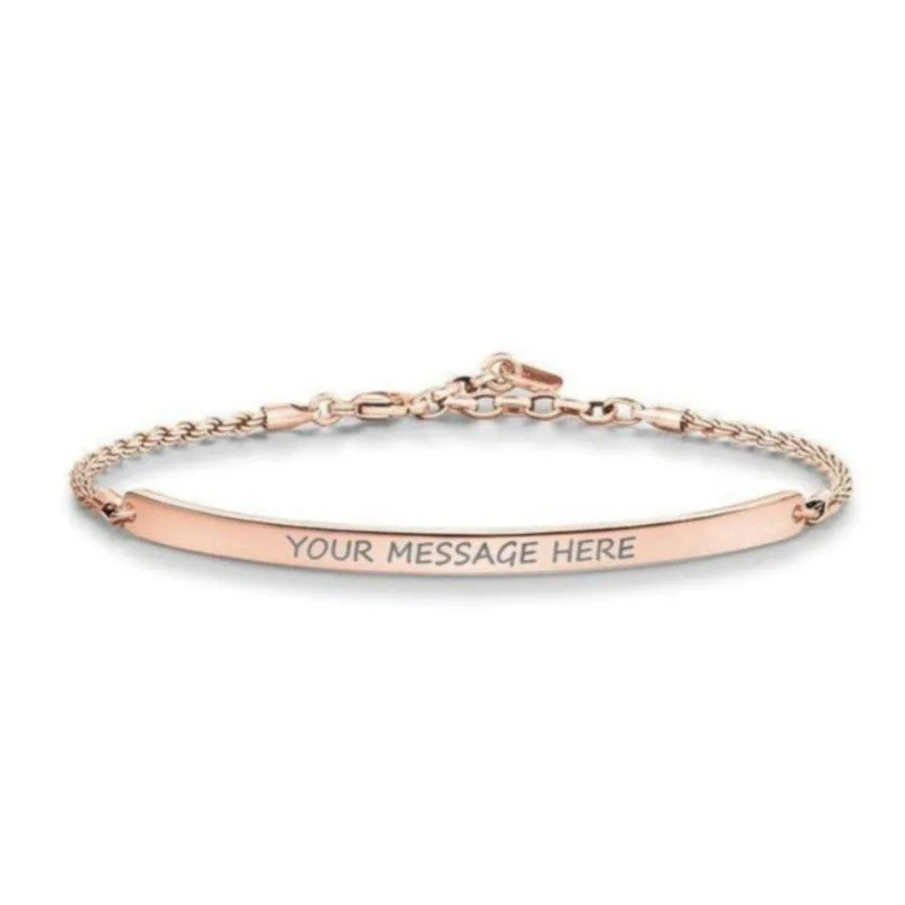 Engravable Bracelet Rose Gold