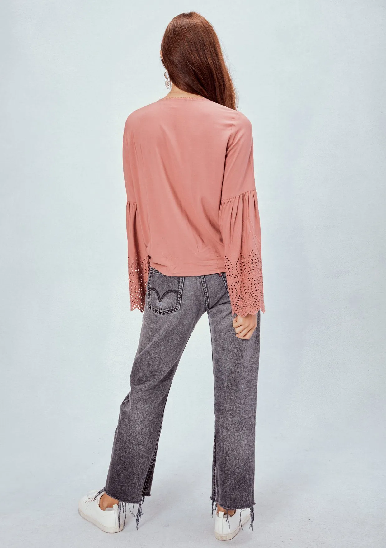 Estella Eyelet Sleeve Top