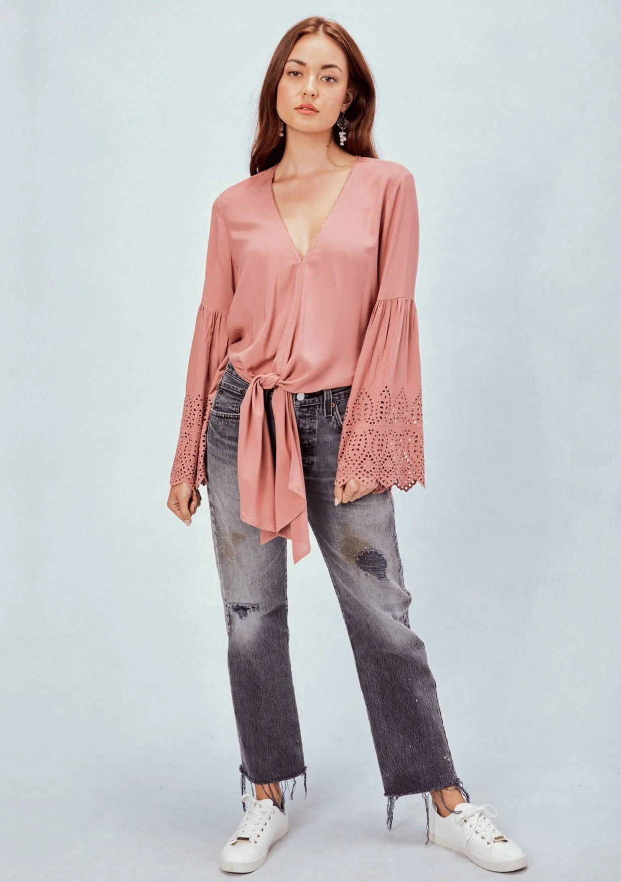 Estella Eyelet Sleeve Top