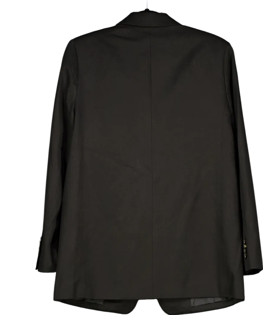 EVERLANE Black Oversized Cotton Blend Blazer UK S