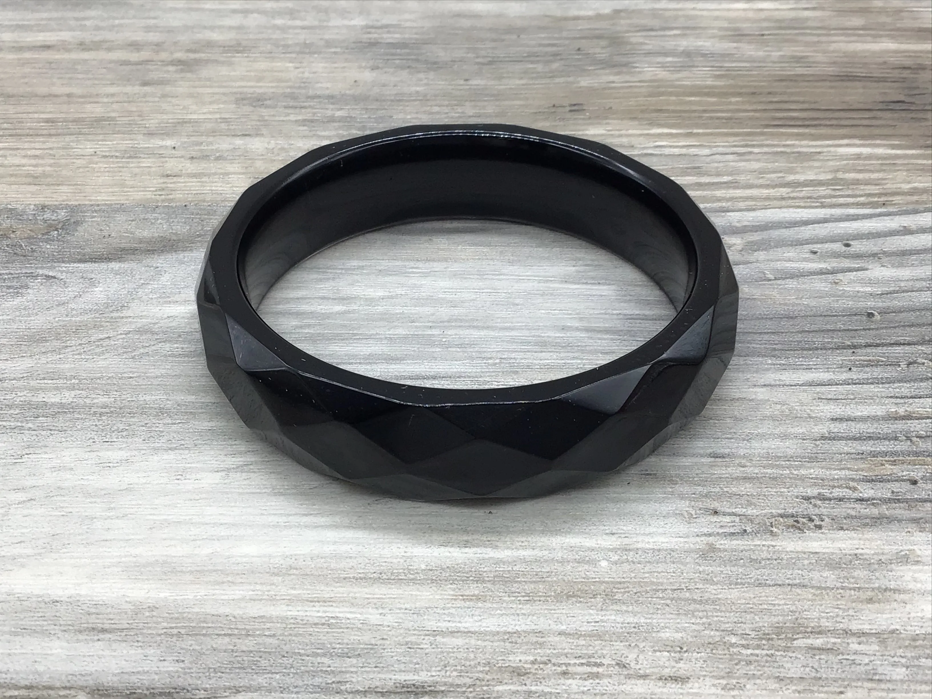 Faceted Bangle Style Bracelets