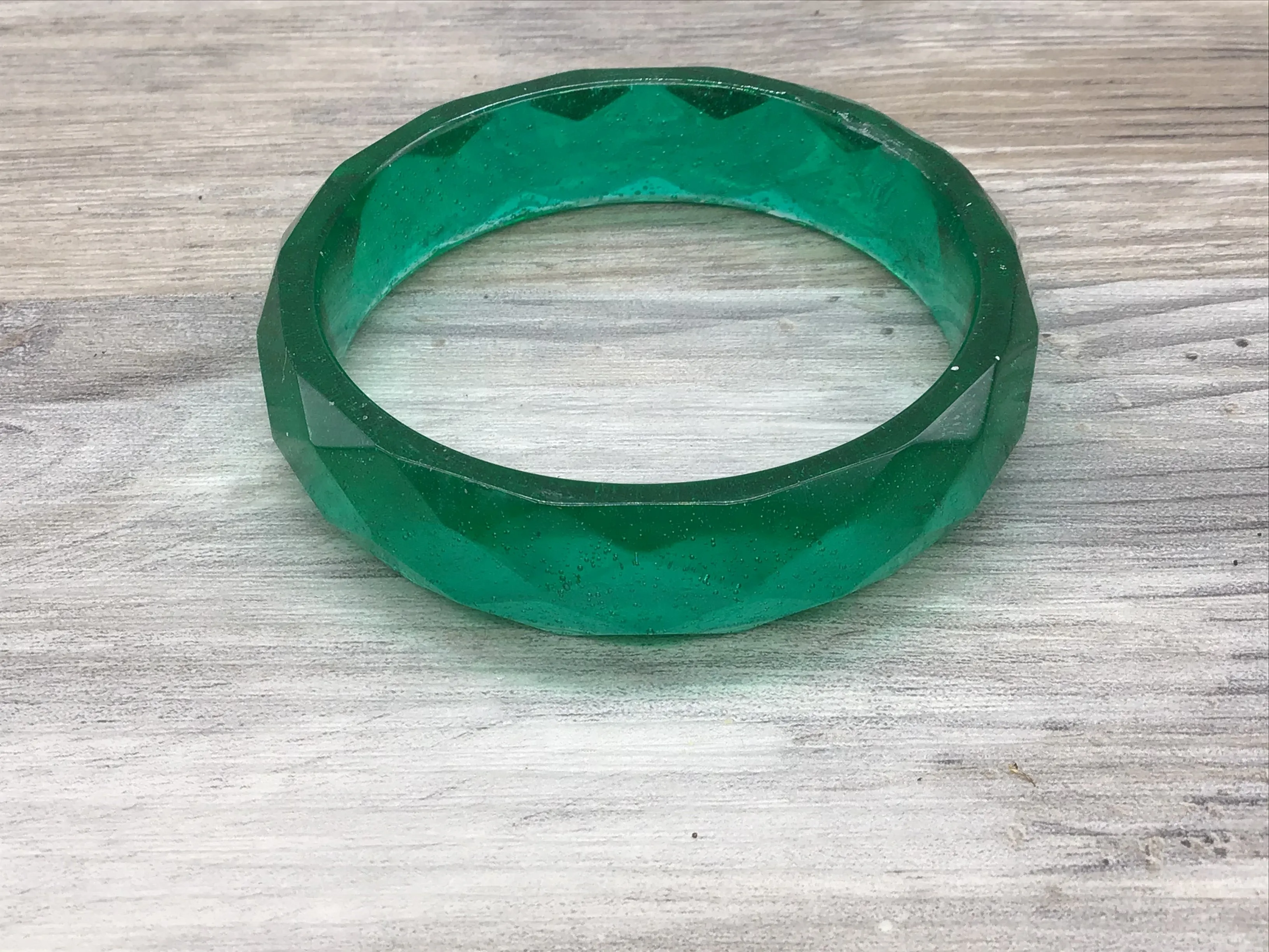 Faceted Bangle Style Bracelets