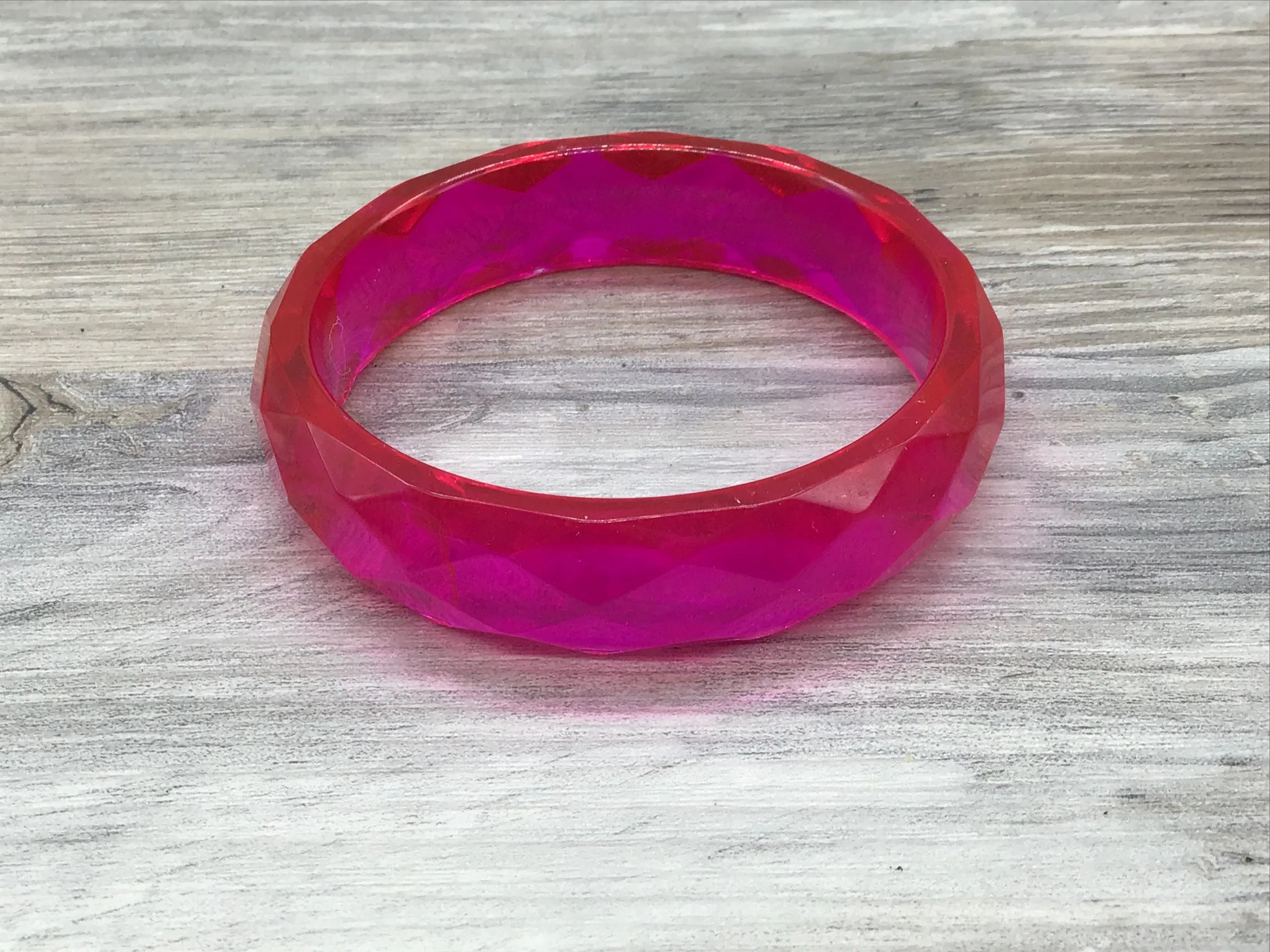 Faceted Bangle Style Bracelets