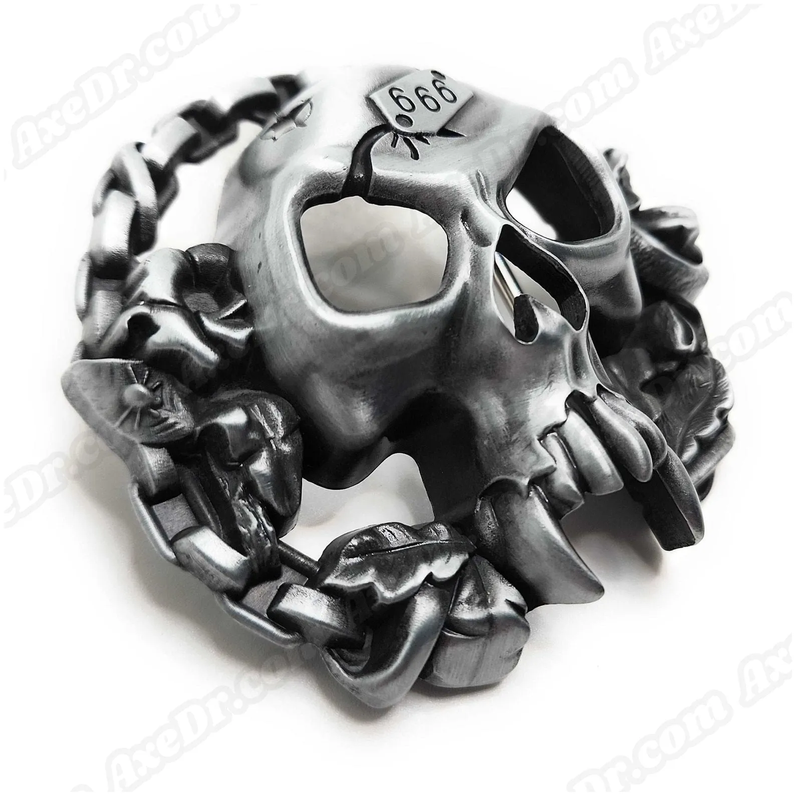 Fanged Skull Belt Buckle