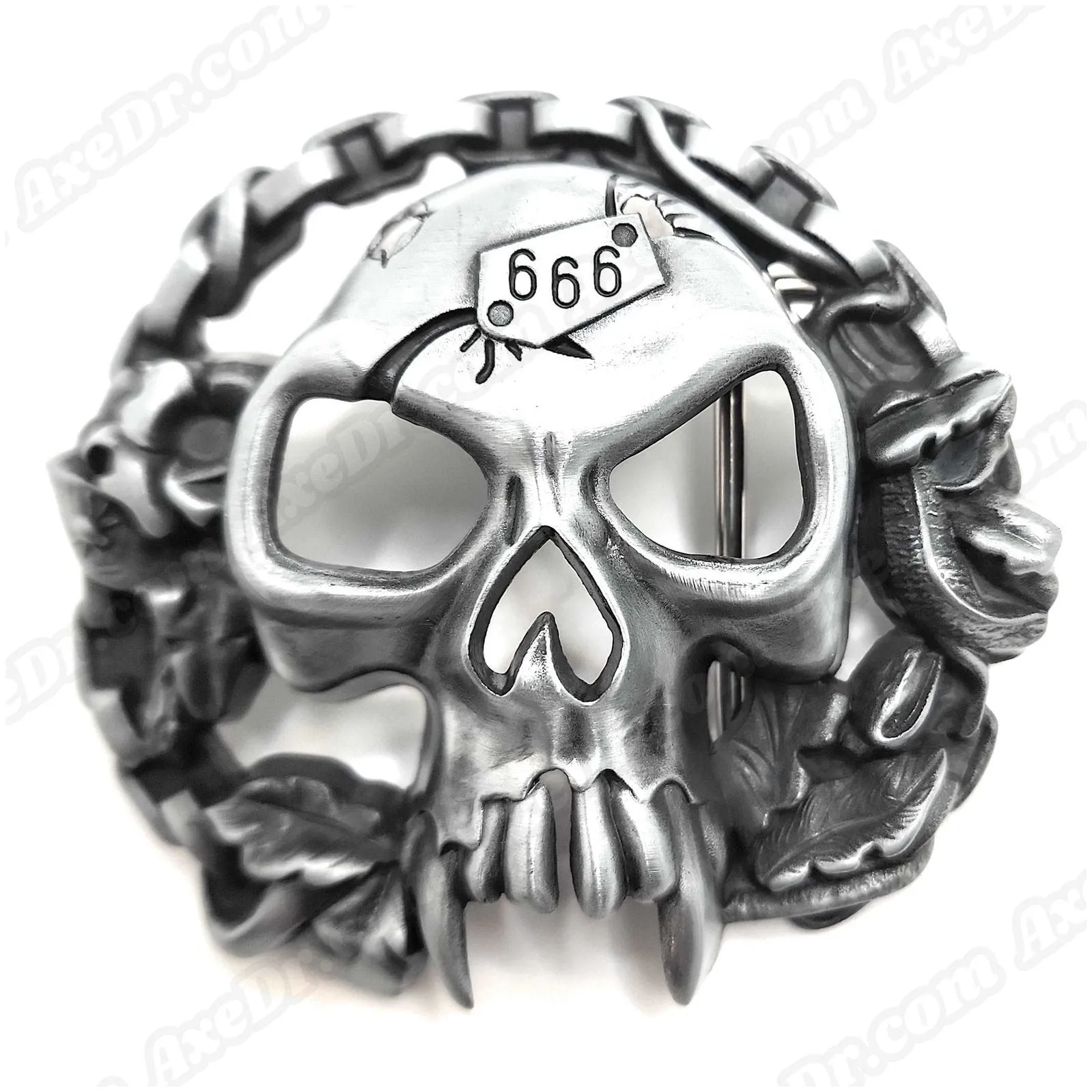 Fanged Skull Belt Buckle
