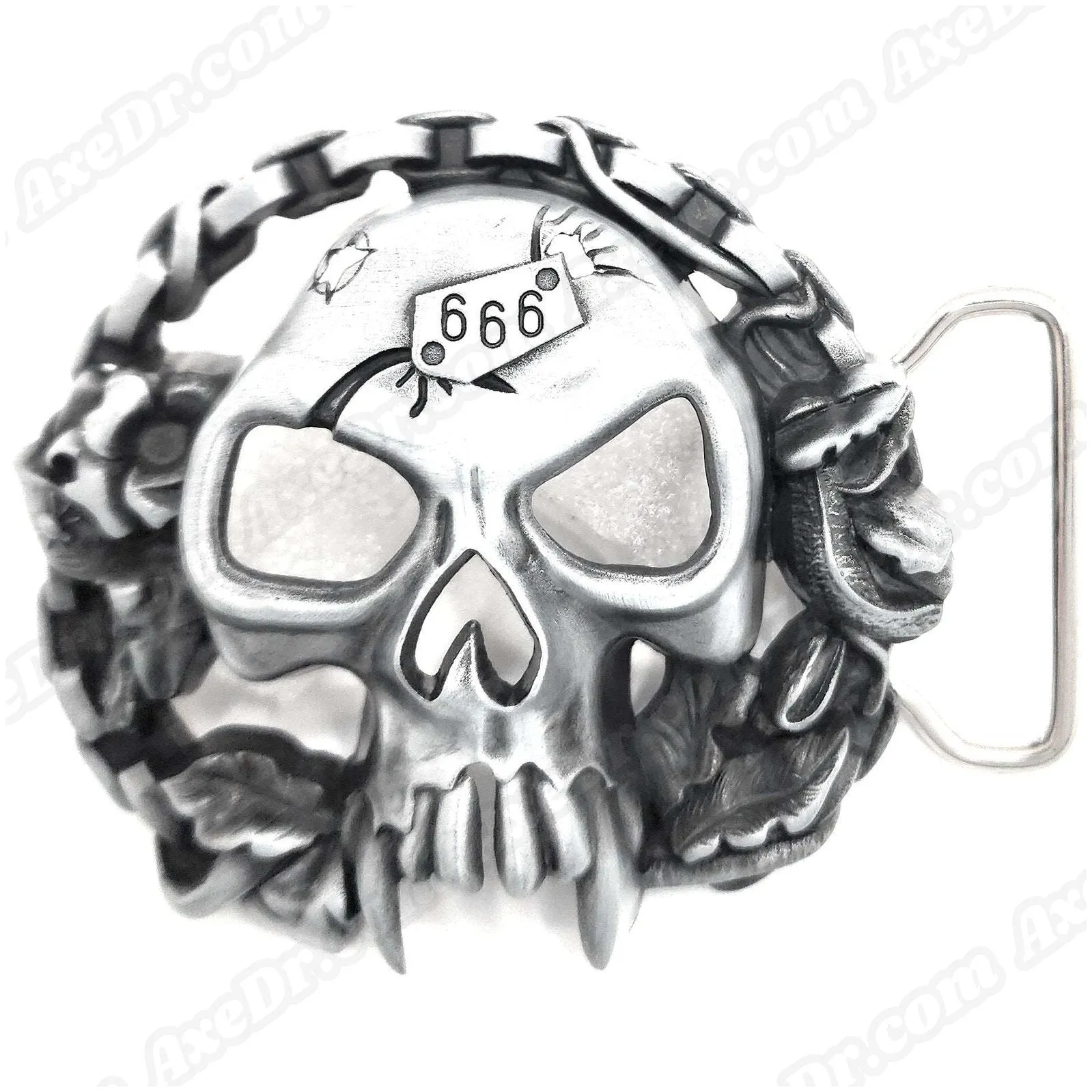 Fanged Skull Belt Buckle