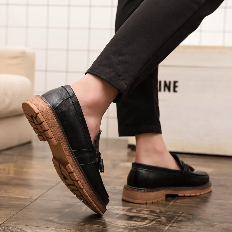Fashion Tassel Men Shoes Breathable Slip on Loafers