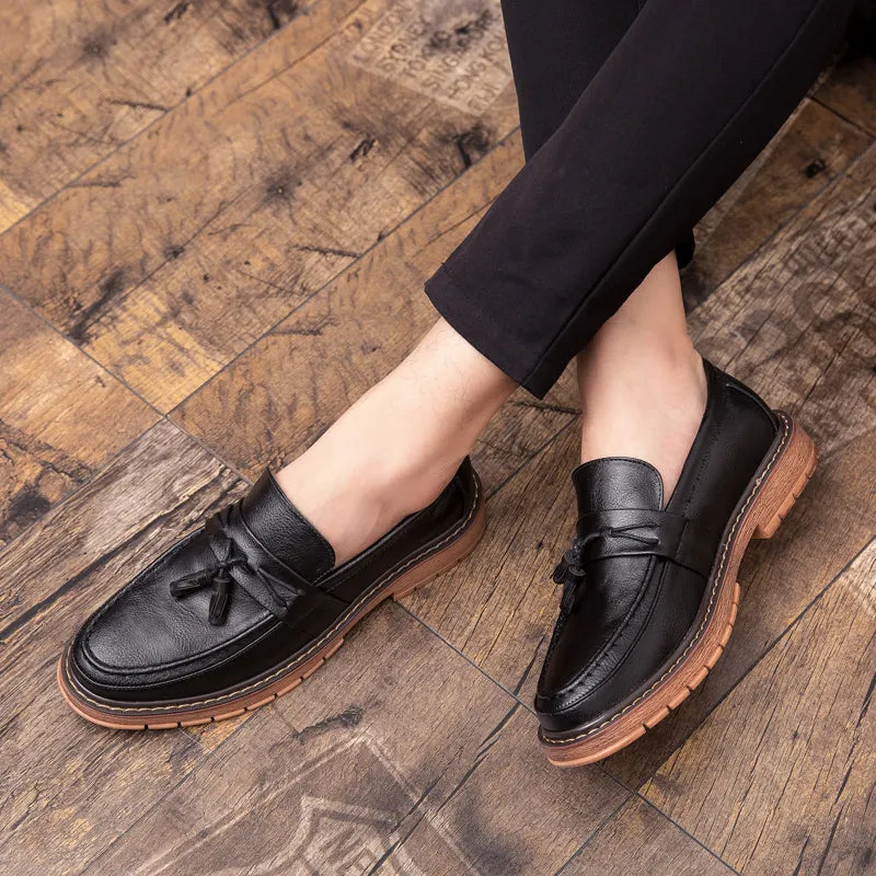 Fashion Tassel Men Shoes Breathable Slip on Loafers