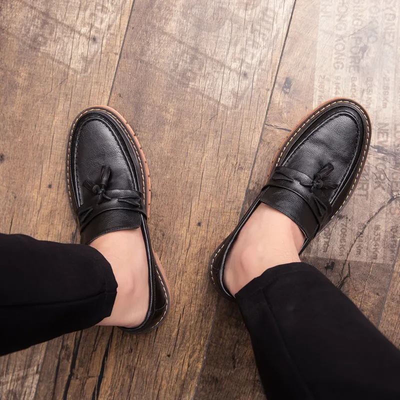 Fashion Tassel Men Shoes Breathable Slip on Loafers