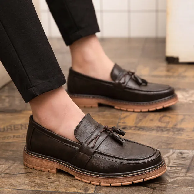 Fashion Tassel Men Shoes Breathable Slip on Loafers