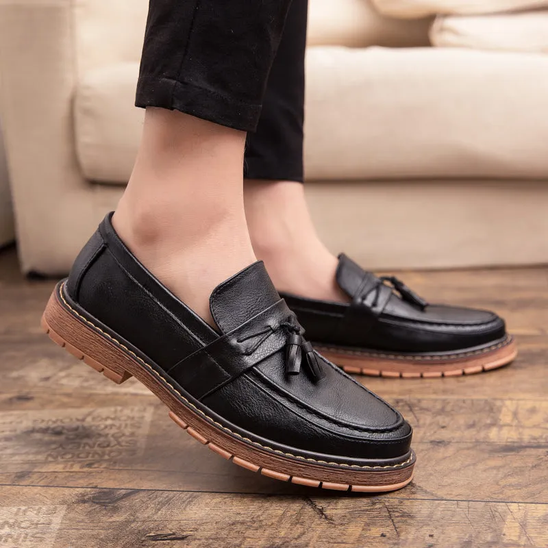 Fashion Tassel Men Shoes Breathable Slip on Loafers