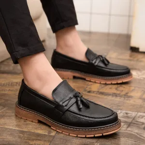 Fashion Tassel Men Shoes Breathable Slip on Loafers