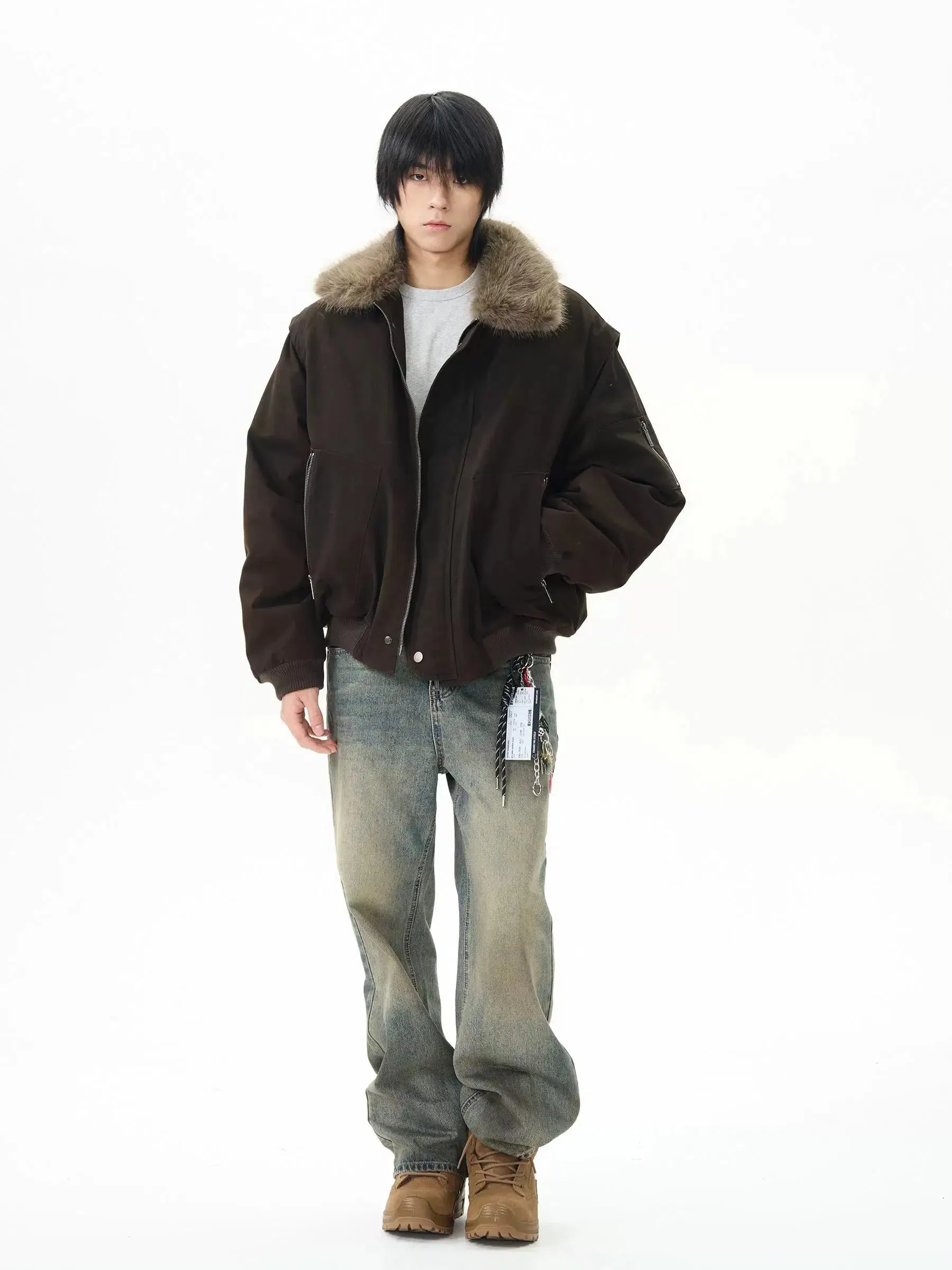 Faux Fur Collar Down Jacket