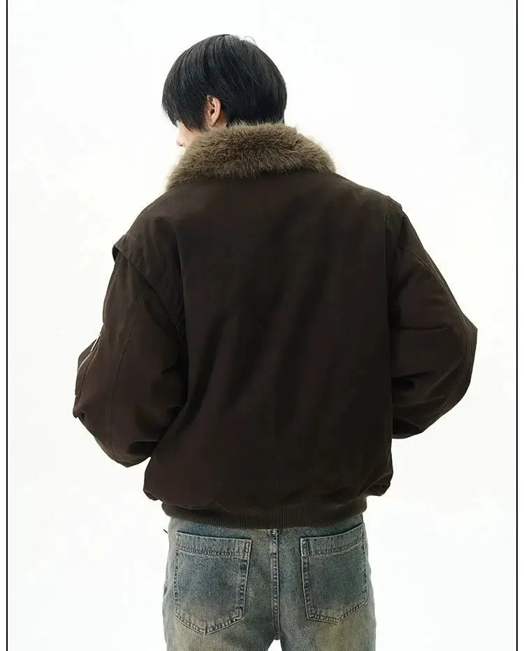 Faux Fur Collar Down Jacket