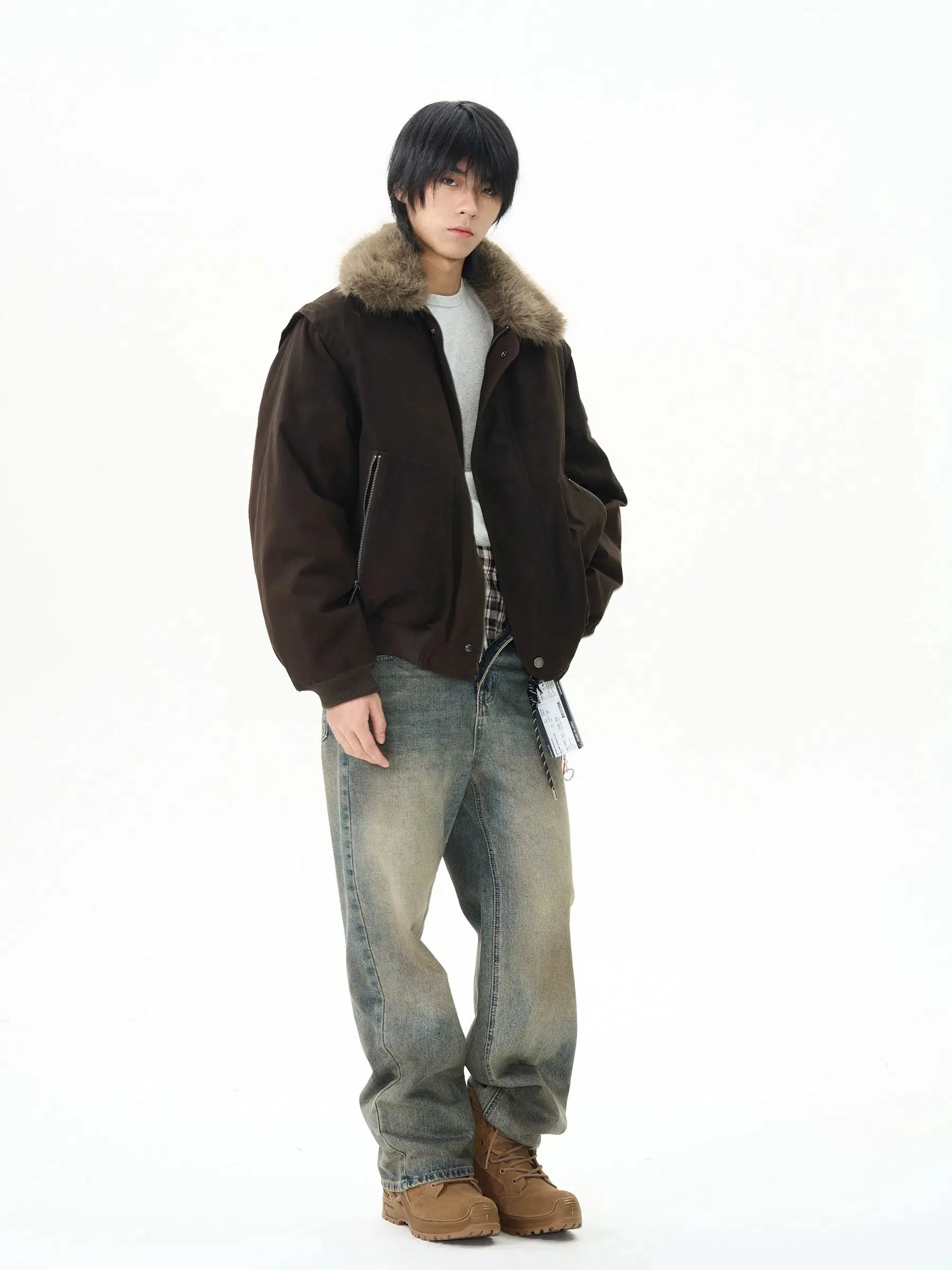 Faux Fur Collar Down Jacket