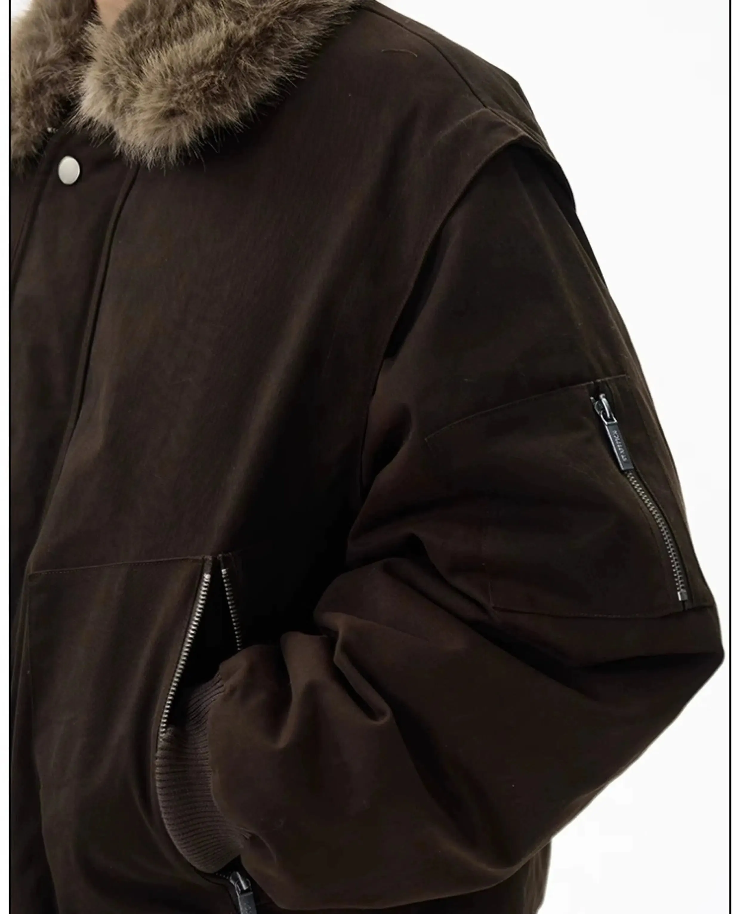 Faux Fur Collar Down Jacket