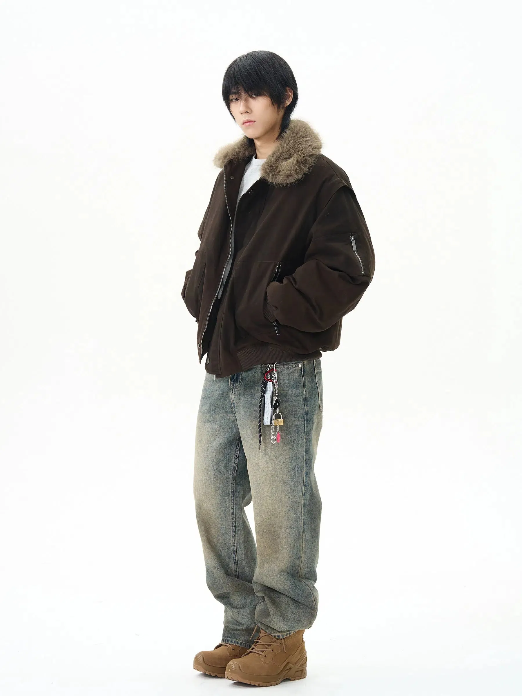 Faux Fur Collar Down Jacket