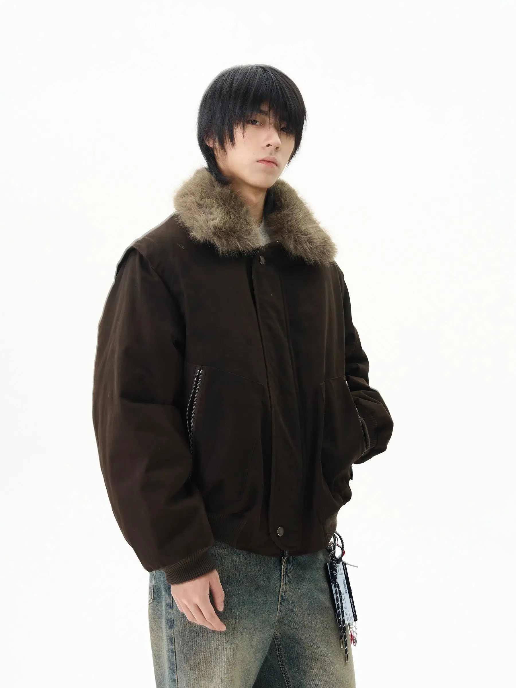 Faux Fur Collar Down Jacket