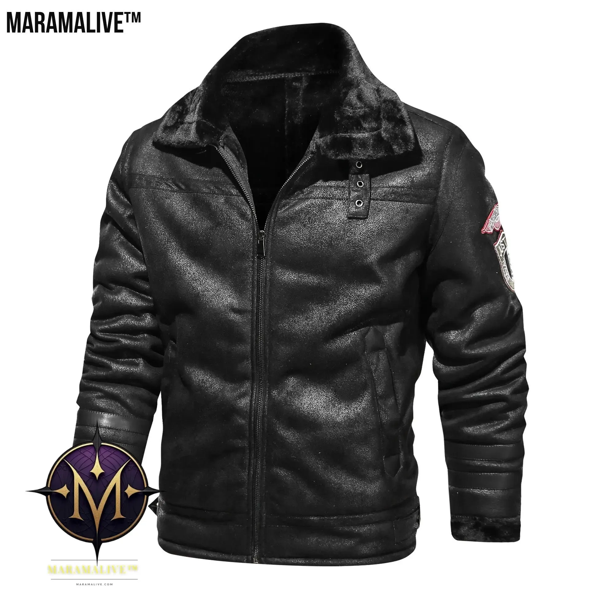 Faux Fur   Leather Motorcycle Retro Jacket: Vegan-Friendly Vintage Coat