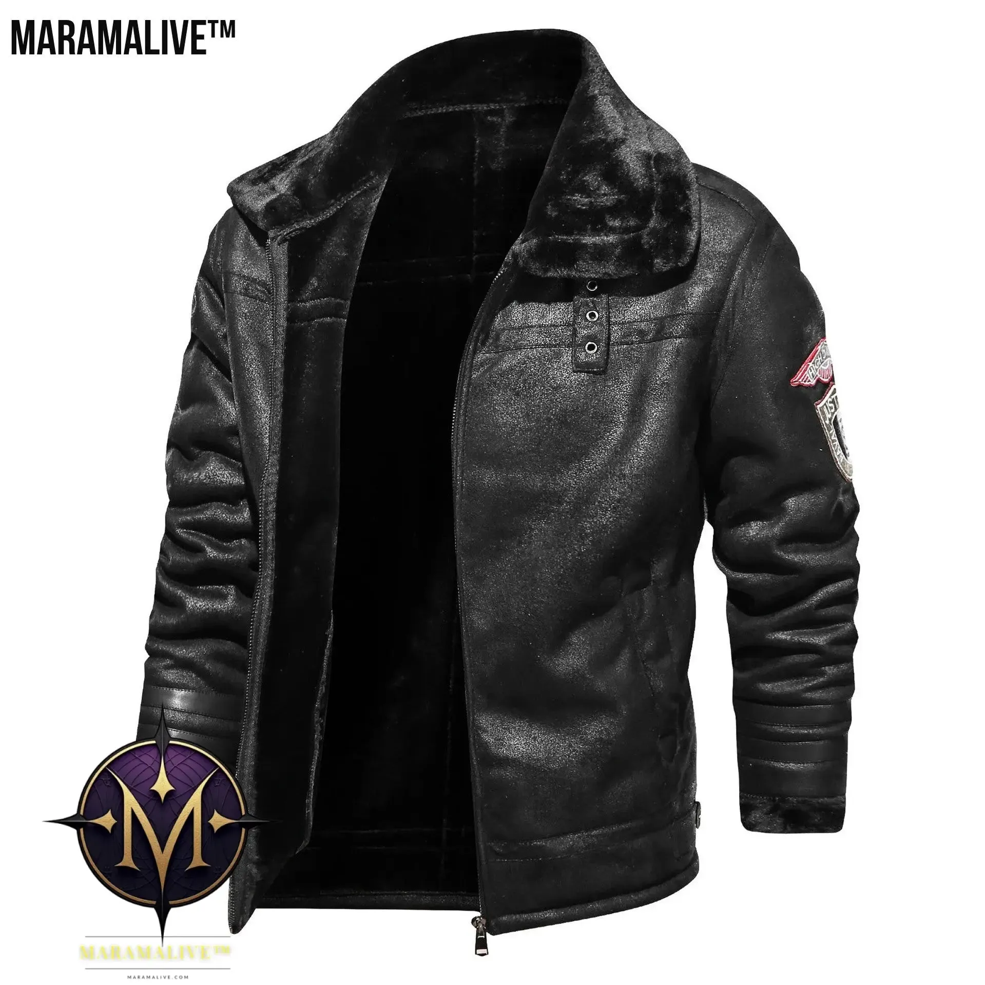 Faux Fur   Leather Motorcycle Retro Jacket: Vegan-Friendly Vintage Coat