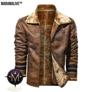 Faux Fur   Leather Motorcycle Retro Jacket: Vegan-Friendly Vintage Coat