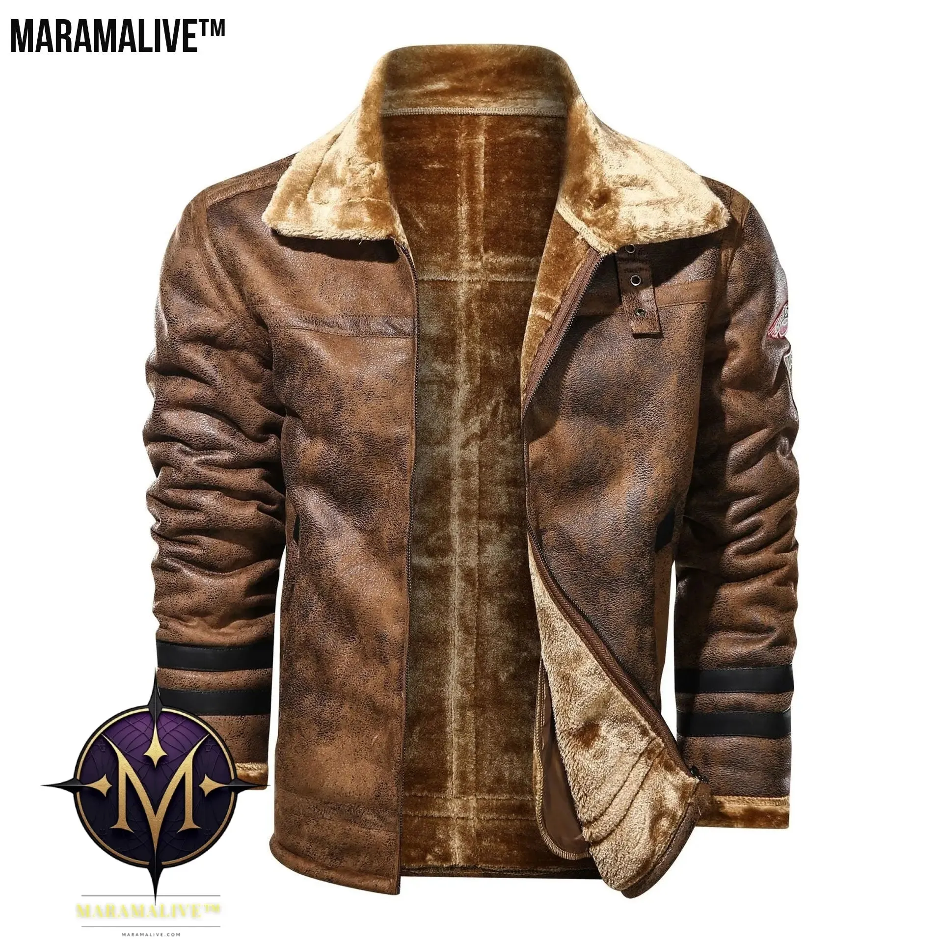 Faux Fur   Leather Motorcycle Retro Jacket: Vegan-Friendly Vintage Coat