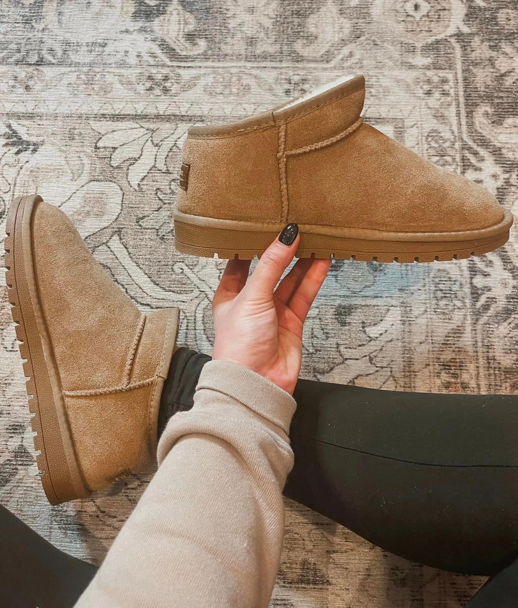 Faux Fur Lined Shortie Boots