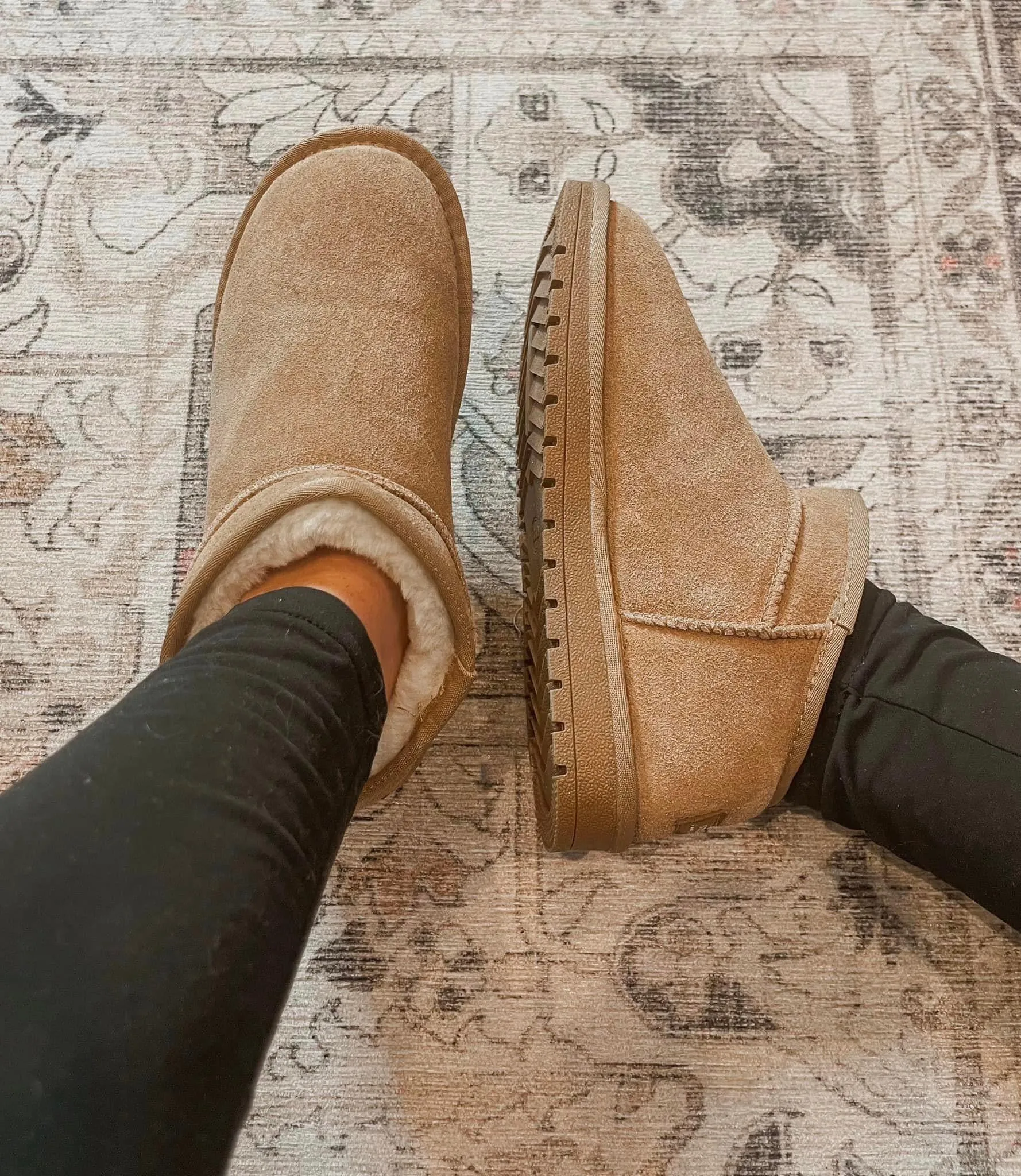 Faux Fur Lined Shortie Boots