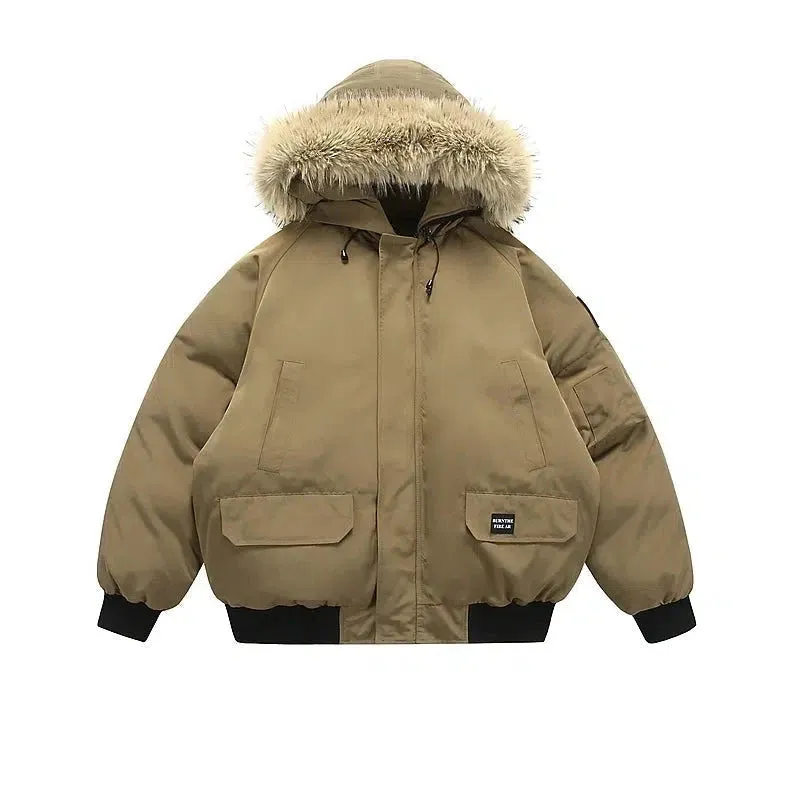 Faux Fur Trim Insulated Hooded Jacket