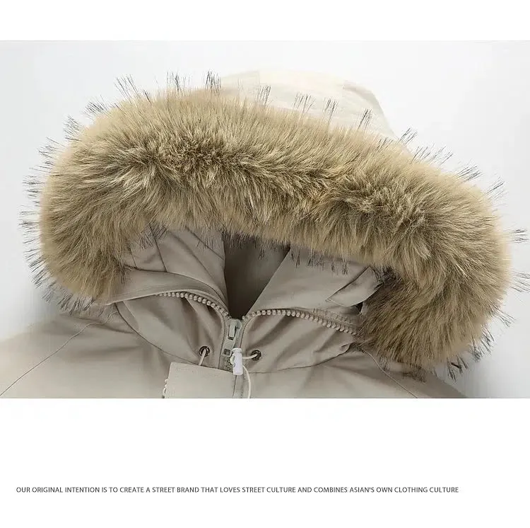 Faux Fur Trim Insulated Hooded Jacket