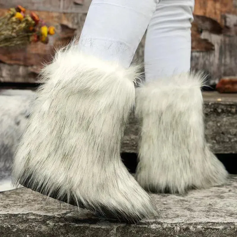Faux Furry Boots