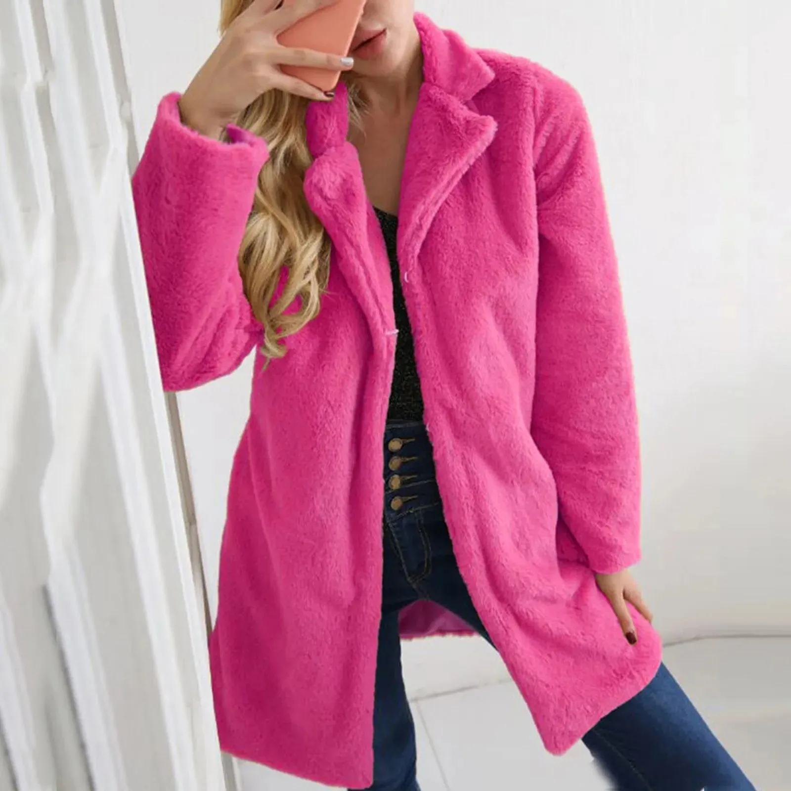 Faux Leather Winter Sheepskin Coat For Women Outwear Women's Warm Suit Teddy Bear Women's Jackets Autumn Faux Fur Coats