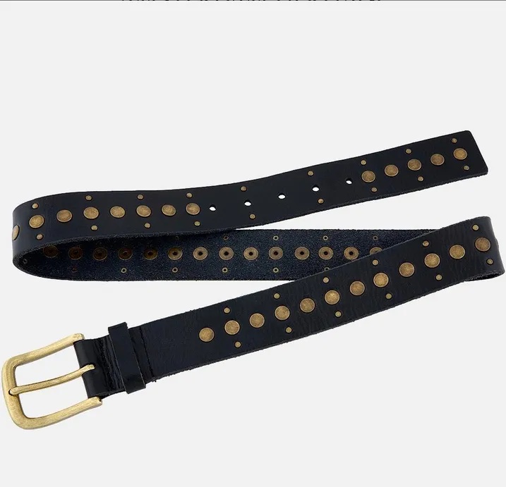 Faye l Studded Vintage Leather Belt