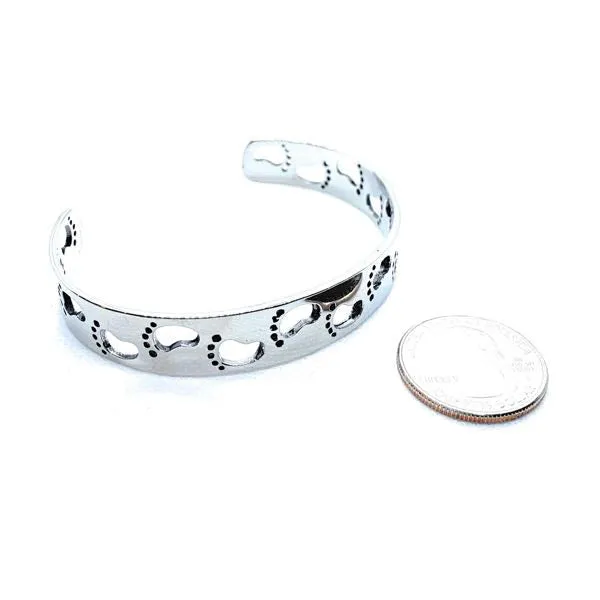 Footstep Bangle Bracelet (3 Color Options) (#bjb002)