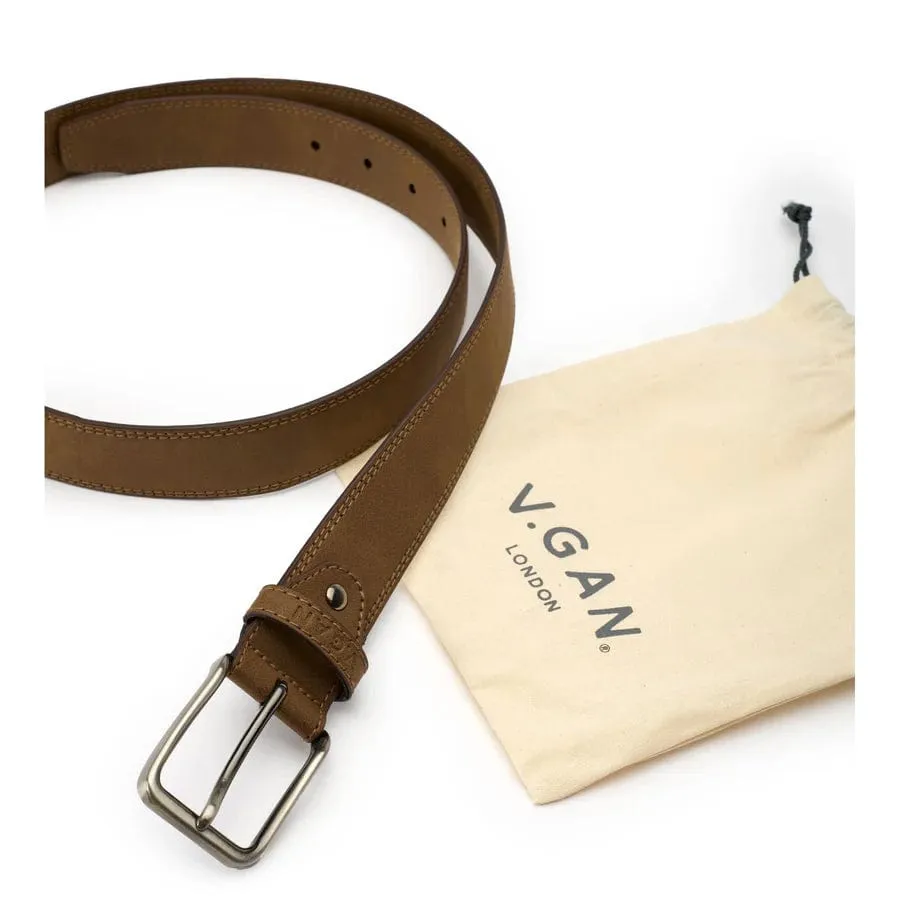 Formal Men's Vegan Leather Belt | Tan