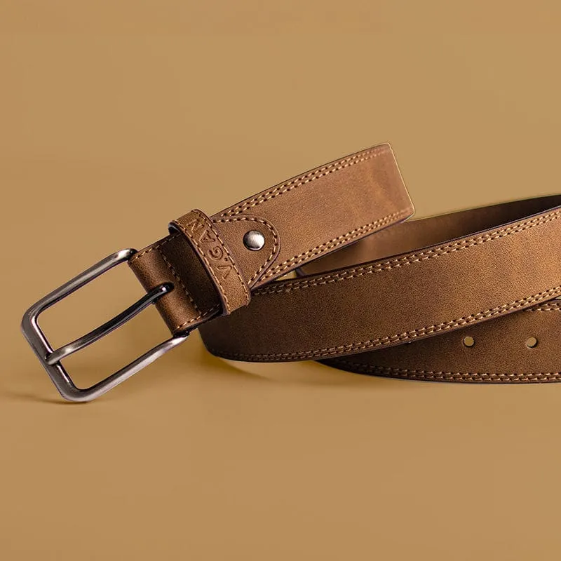 Formal Men's Vegan Leather Belt | Tan