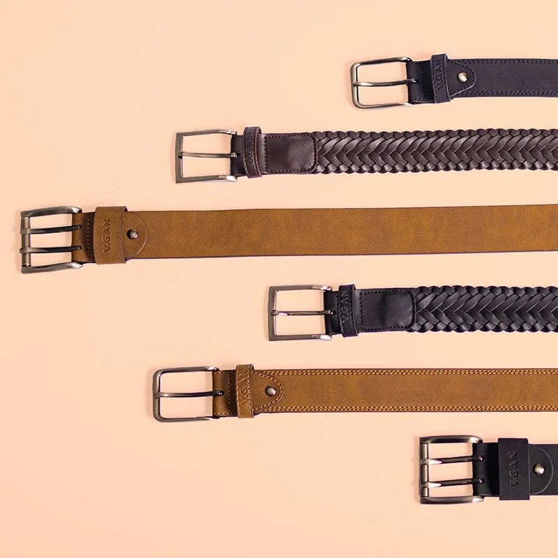 Formal Men's Vegan Leather Belt | Tan
