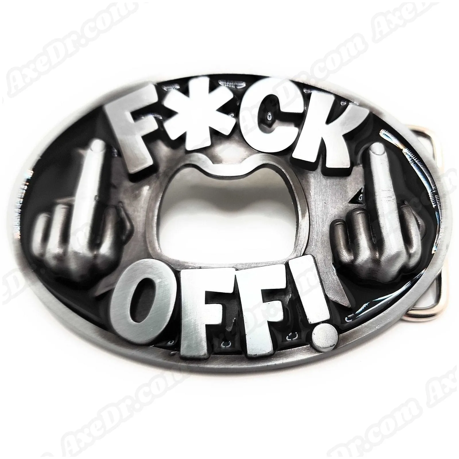 FUCK OFF Belt Buckle Bottle Opener