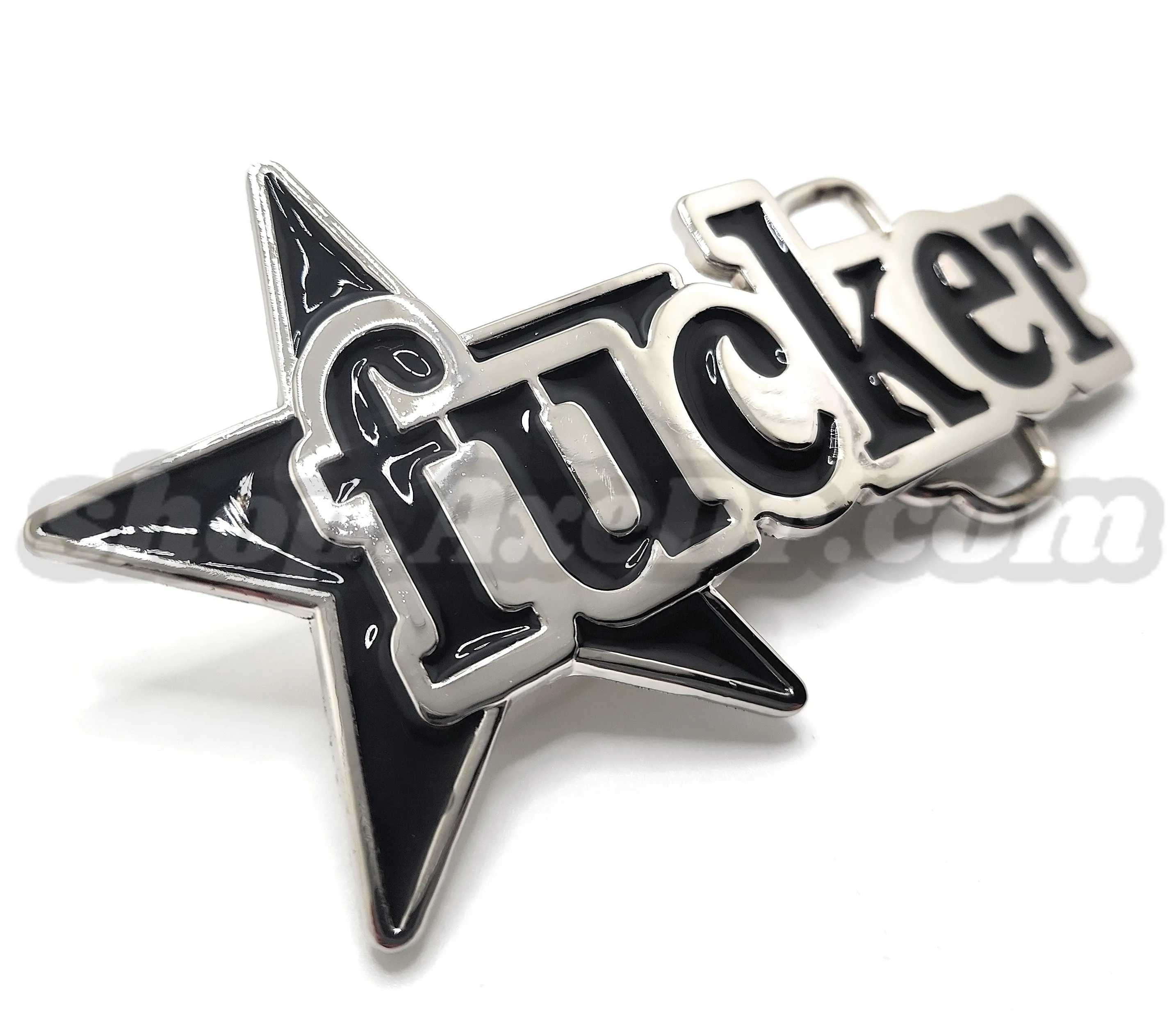 FUCKER Nautical Star Belt Buckle Polished Chrome