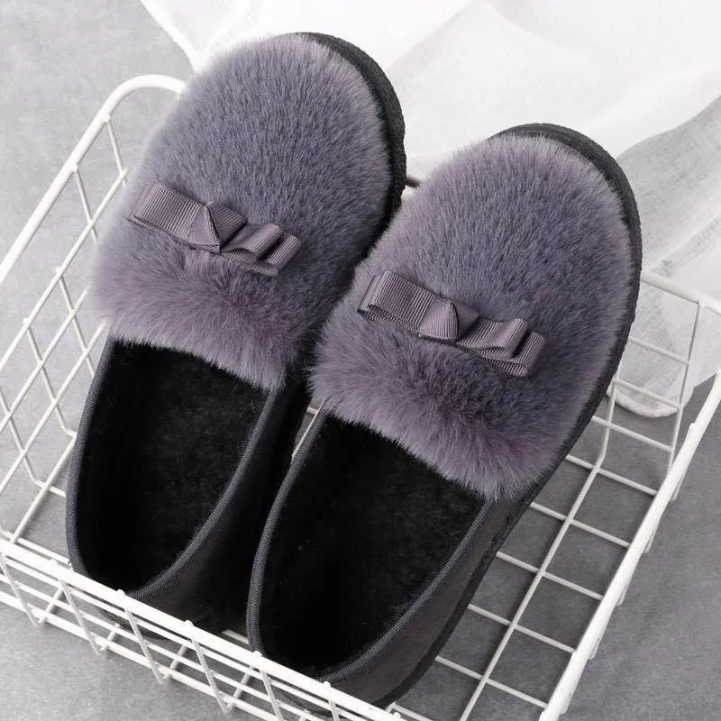 Fur Sneakers Flat Heel Slip on Round Toe Comfort Platform Flats Snow Shoes