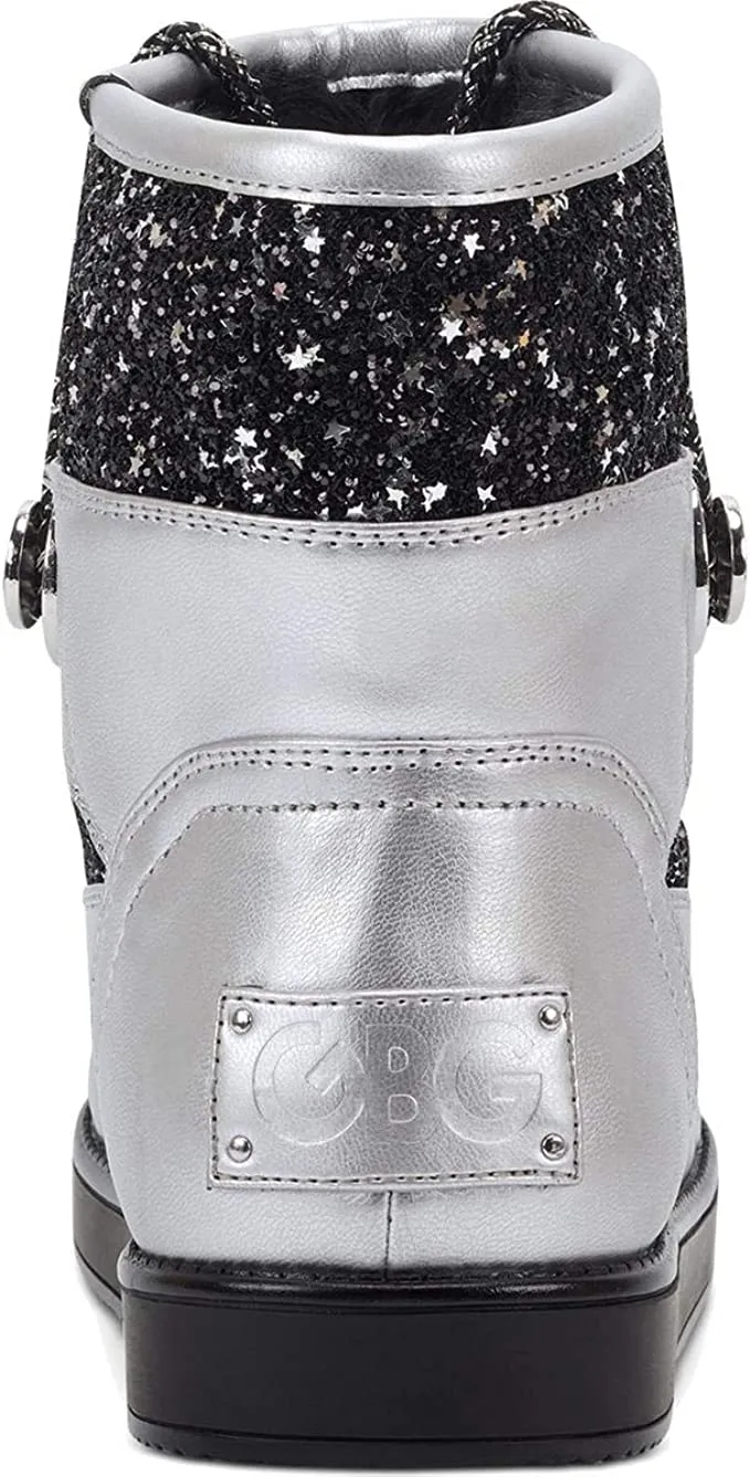 GBG Los Angeles Womens Aylan Glitter Fashion Ankle Boots Black 10 Medium (B,M)