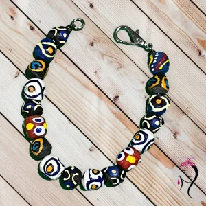 Genuine African Hand Painted Beaded Bracelet (Ghana) 18047