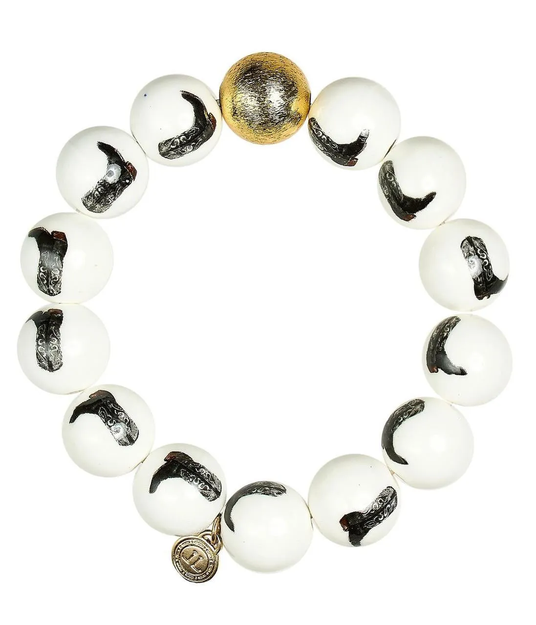 Georgia Cowboy Boot Beaded Bracelet - Black - Sample Sale - Final Sale