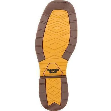 Georgia Men's Carbo-Tec LT 11" Pull-On Waterproof Western Work Boot -Brown GB00266