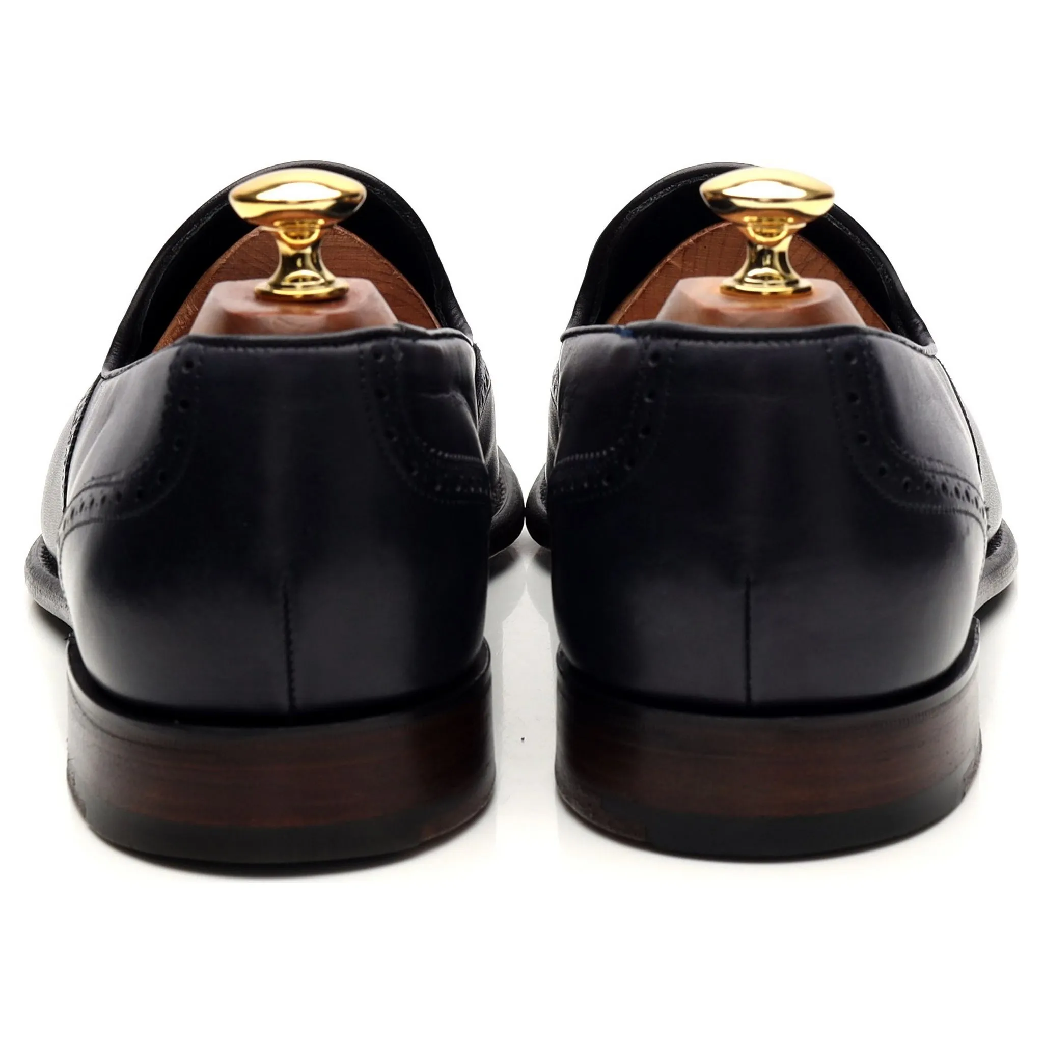 Gieves & Hawkes Navy Blue Leather Slip On Loafers UK 9 E