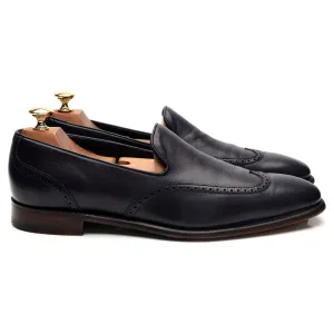 Gieves & Hawkes Navy Blue Leather Slip On Loafers UK 9 E