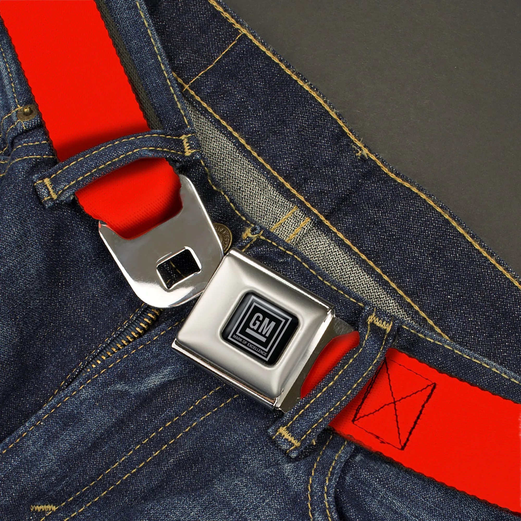 GM Seatbelt Belt - Red Webbing