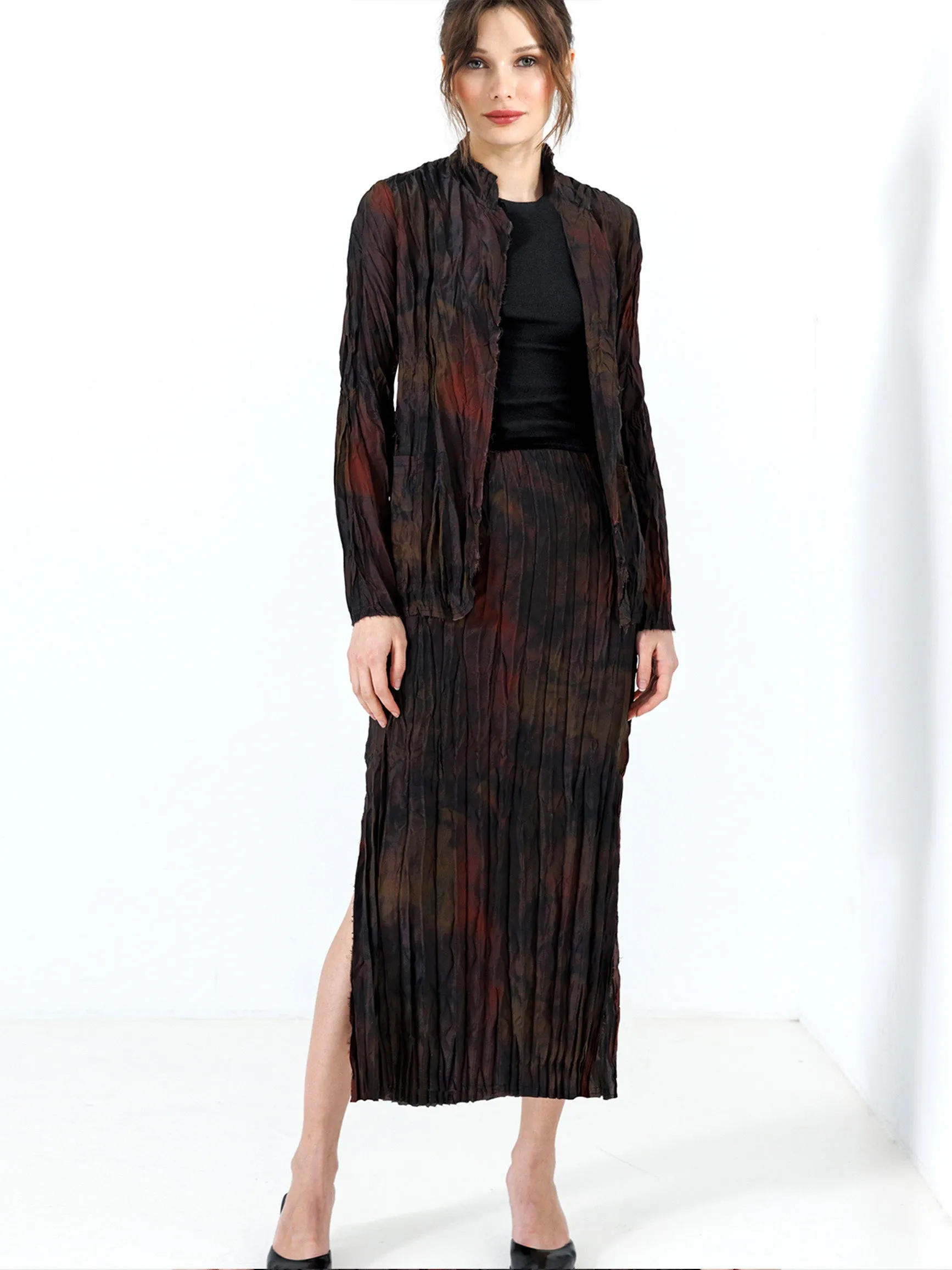 go crinkle cut jacket print