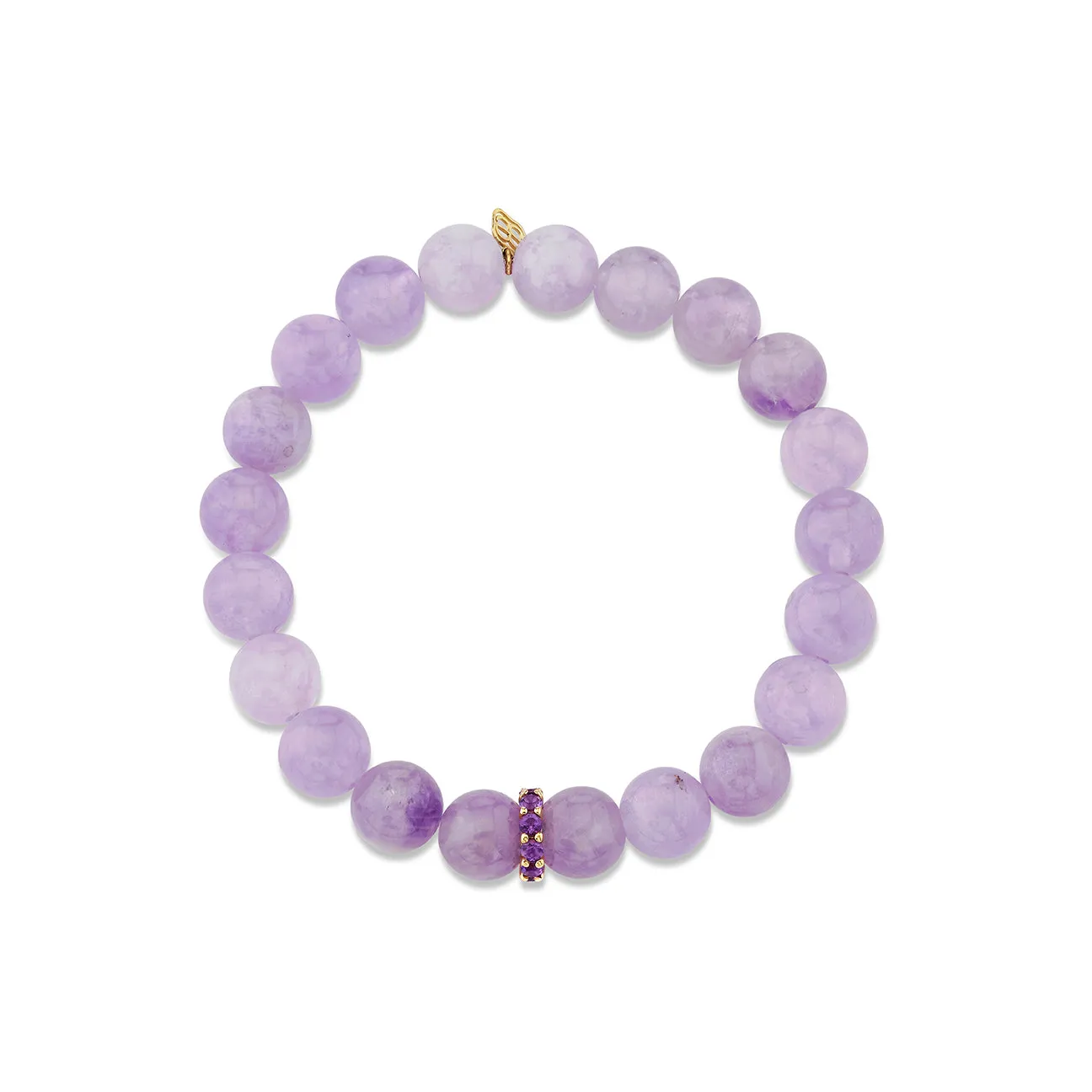 Gold & Amethyst Rondelle on Lavender Amethyst