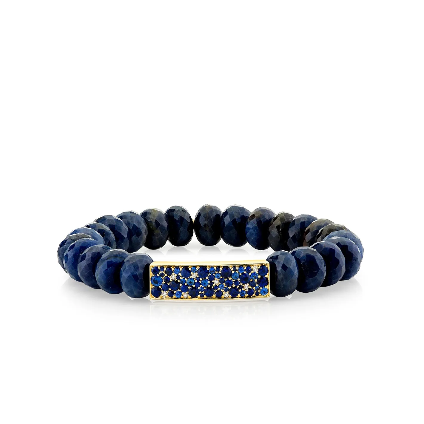 Gold & Diamond Sapphire Bar on Sapphire